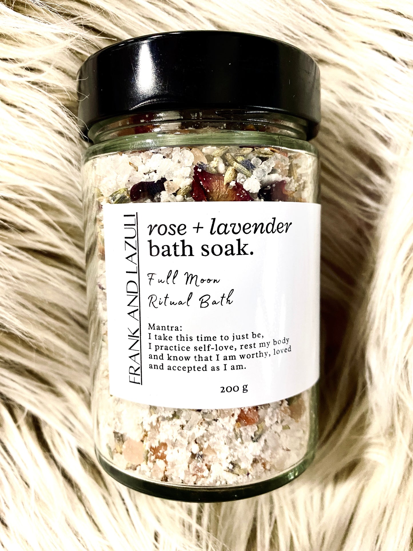 rose + lavender bath soak 200g
